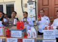 Gudang Oli Palsu ” Merek Terkenal” Digerebek Ditreskrimsus Poldasu di Saentis.