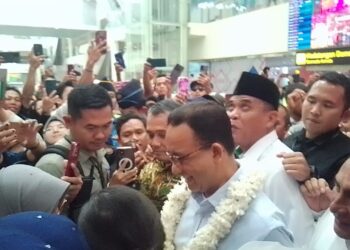 Sang Capres ANIES, Tiba di KNIA, di Sambut Ormas Islam BP FORMI, Pendukung dan Para Relawan.
