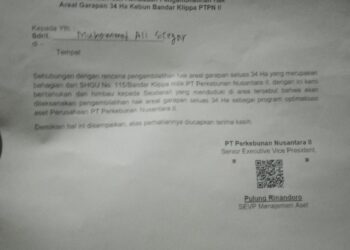 Warga Pasar XII di Kecamatan Pecut Sei Tuan Resah, Oknum Pihak PTP N II, Datangi dan Data Warga.
