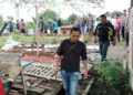 Kapolsek Percut Sei Tuan Gerebek dan Robohkan Pondok Narkoba di Tembung