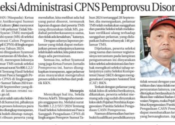 Usut Dugaan KKN Seleksi Administrasi CPNS Pemprovsu