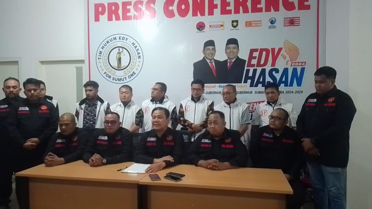 Ketua Tim Hukum Bersama Tim Hukum Edy-Hasan, saat Konfrensi Pers, terkait Netralitas TNI/Polri, dan ASN