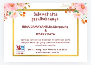 Selamat Atas Pernikahan Putri Dari Bpk Sugianto Marpaung.