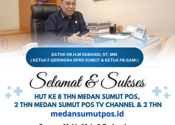 Selamat & Sukses HUT ke 8 thn Medan Sumut Pos, 2 thn Medan Sumut Pos Tv Channel & 2 thn medansumutpos.id