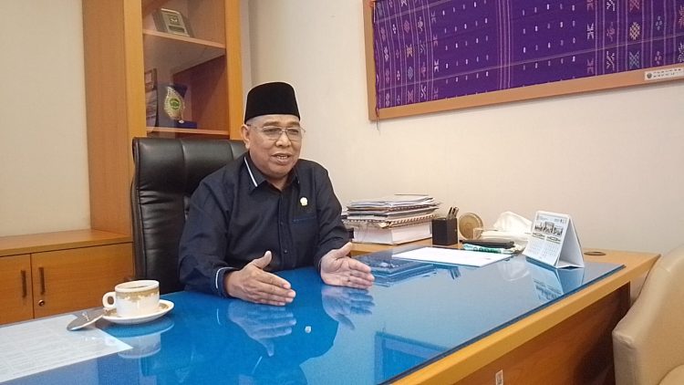 Ketua Umum PB GAMI, Dr H Muhammad Datok Subandi ST MM, saat menyampaikan Visi, Misi dan Program PB GAMI, di Gedung DPRD SU, Selasa, (6/11/2024)