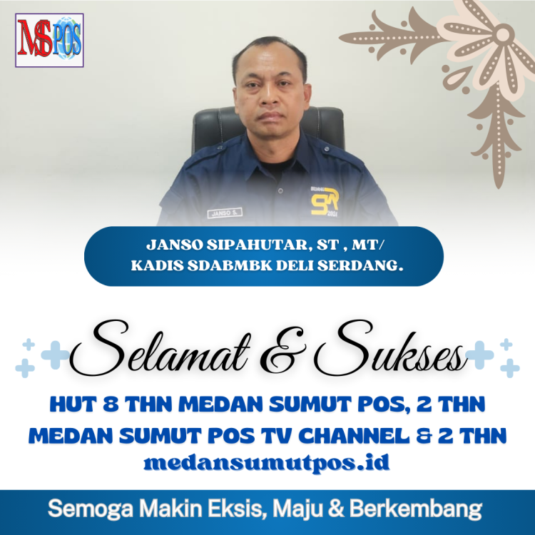 Dari Janso Sipahutar, ST , MT/ Kadis SDABMBK Deli Serdang.