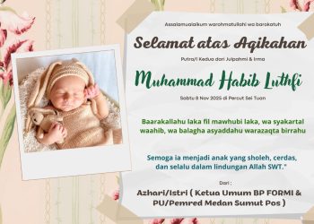 Selamat Aqiqahan Putra/I Julfahmi dan Irma