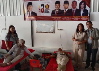 Benny-Duma Rayakan HUT Partai Gerindra ke-18 dengan Kegiatan Donor Darah dan Layanan Kesehatan Gratis untuk Warga Medan Helvetia.