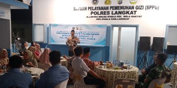 Kapolres Langkat AKBP., David Triyo Prasojo, Resmikan SPPG Kecamatan KUALA.