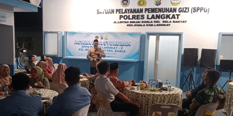 Kapolres Langkat AKBP., David Triyo Prasojo, Resmikan SPPG Kecamatan KUALA.