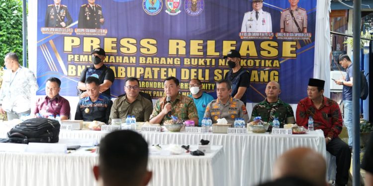 BNNK Deli Serdang Musnahkan Sabu 1,9 Kg Jaringan Malaysia – Aceh-Medan, Bupati Serukan Perlawanan Total.