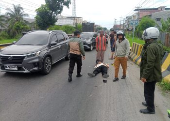 Aipda, Z.E Marwanto, Sigap Mengamankan dan Menyelamatkan Laka Tunggal.