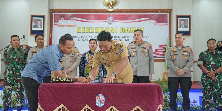 212 Cakades Deli Serdang Ikrar Damai, Pilkades 2026 Siap Digelar Kondusif