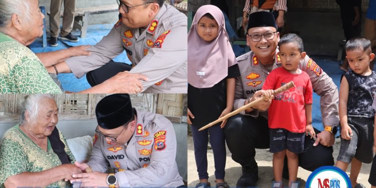 Kapolres Langkat Tunjukkan Kepedulian Terhadap Lansia Di Secanggang.