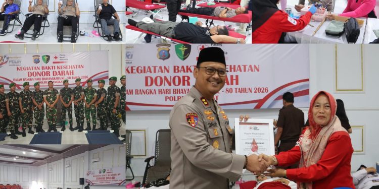 Aksi Kemanusiaan Hari Bhayangkara ke-80, Kapolres Langkat Pimpin Donor Darah Libatkan TNI dan Polri