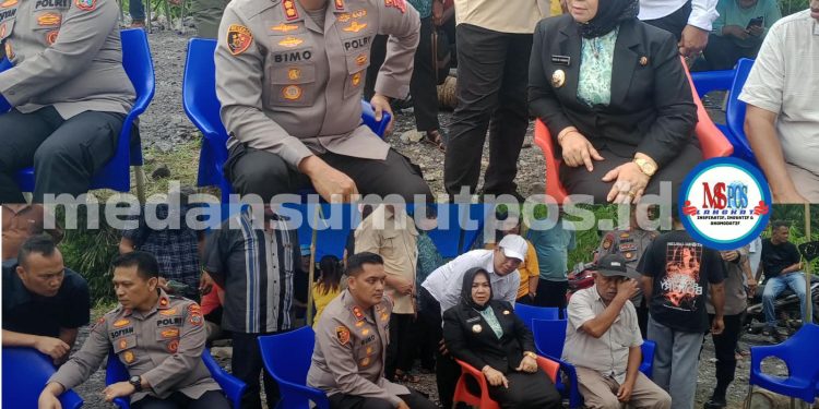 Jalan Longsor di Telagah, Kapolresta Binjai–Plt Bupati Langkat Bersinergi Saat Tinjau Lokasi.